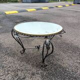 Table basse ancienne fer forgé art déco