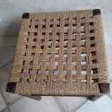 Wooden stool and rope