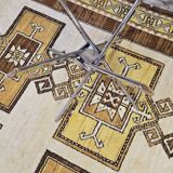 Table basse octogonale verre fumé 1970