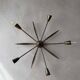 Lampe de plafond Sputnik en laiton des années 1950