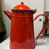 Japy red enamel coffee pot