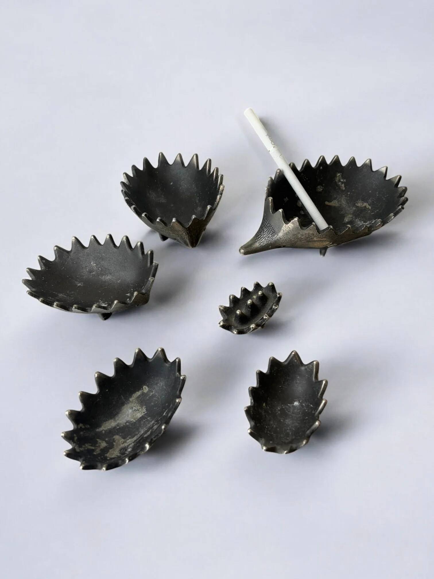 Stackable hedgehog ashtray set by Walter Bosse for Hertha Baller, Austria, 1950