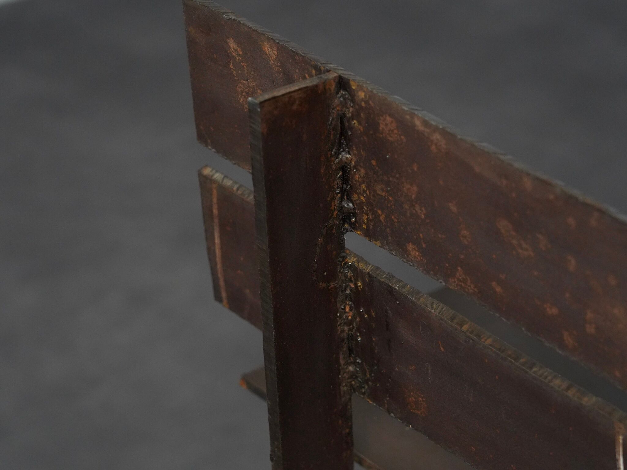 Unique sculptural corten steel bench, Netherlands, 1990s