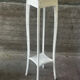 Sellette ancienne en bois peint blanc – H 110 cm