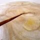 Coffee table in raw wood marbled appearance