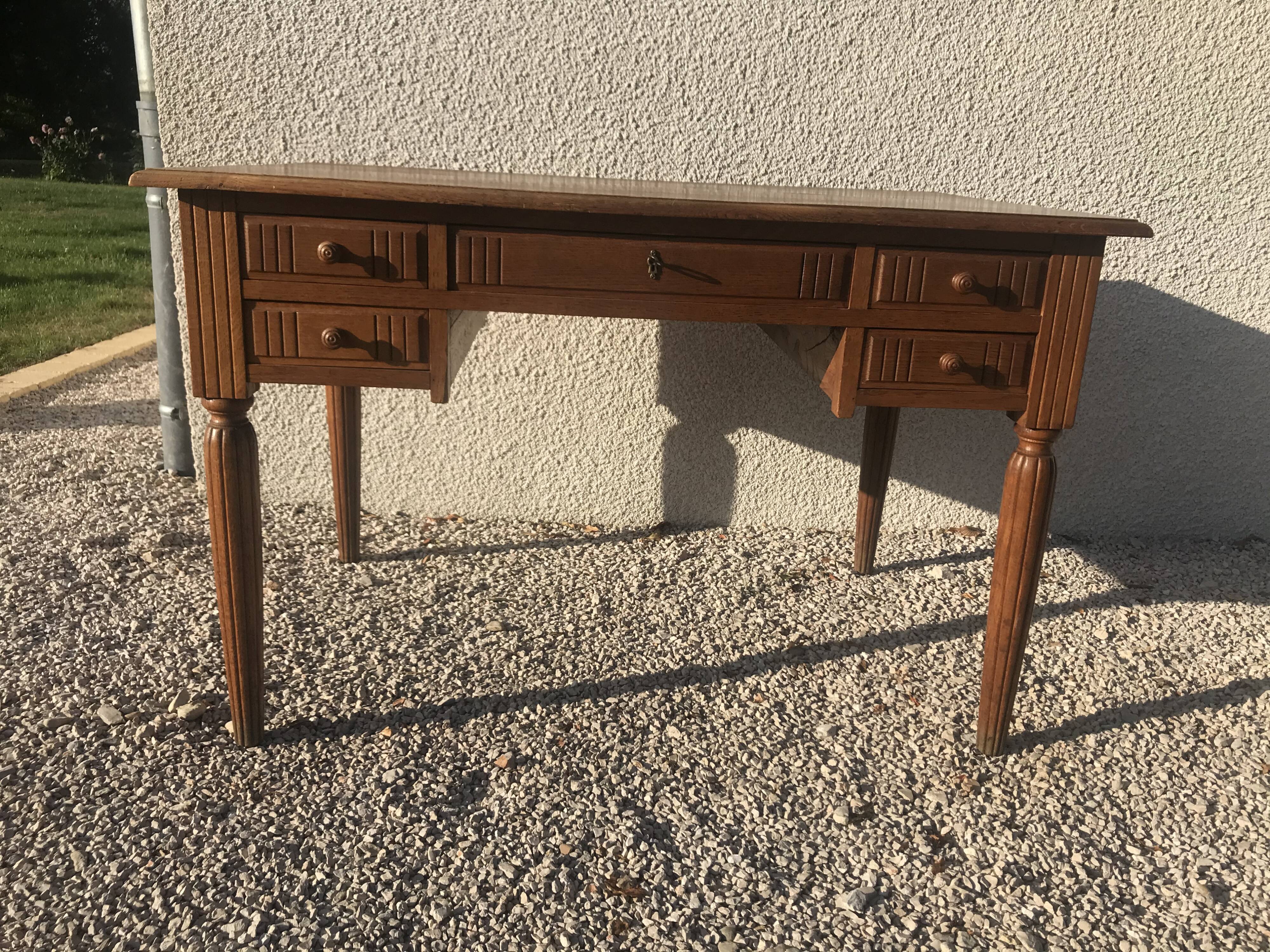 Art Deco period solid oak desk