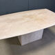 Vintage travertine dining table, 1970s