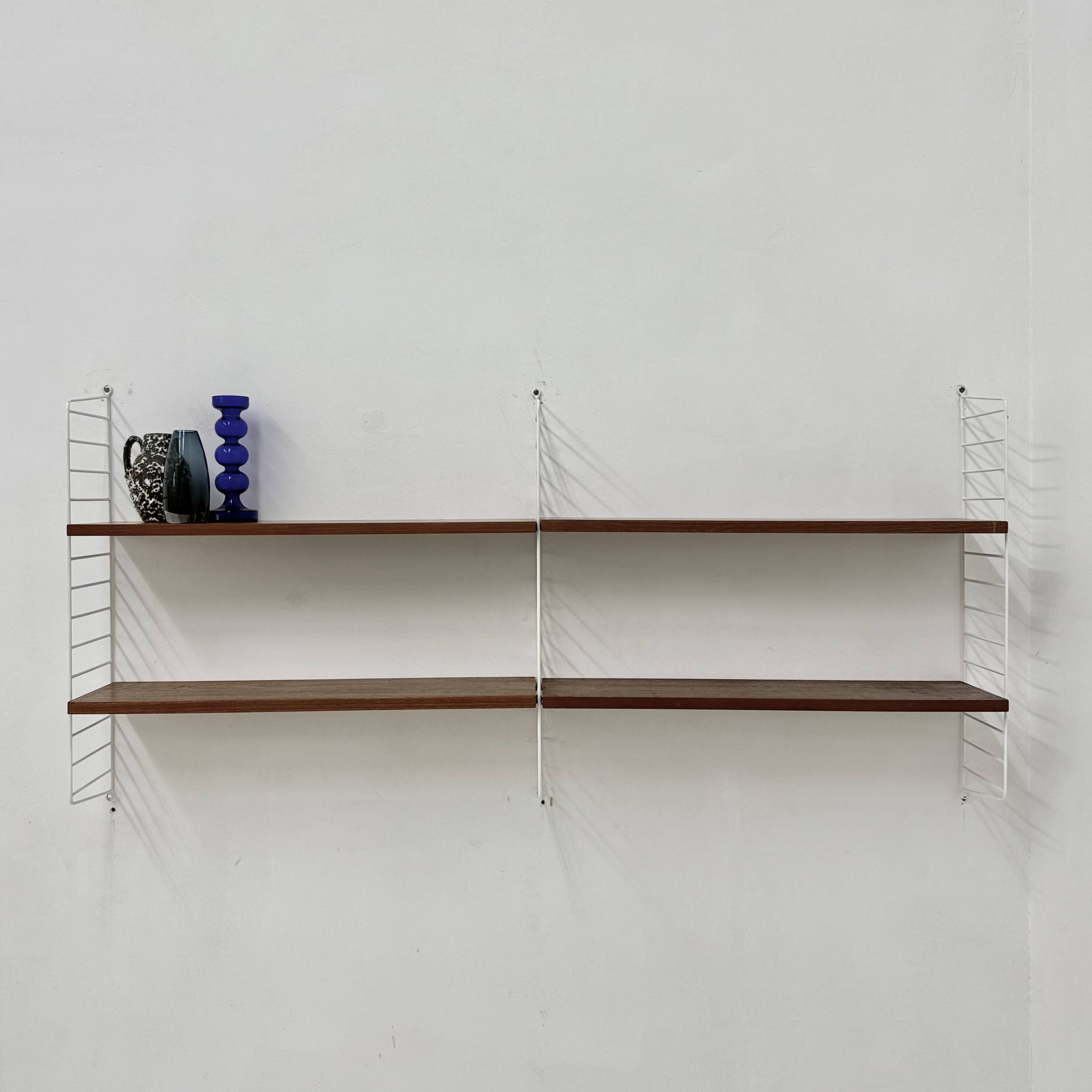Mid-Century Nisse Strinning string design teak wall unit , 1960s