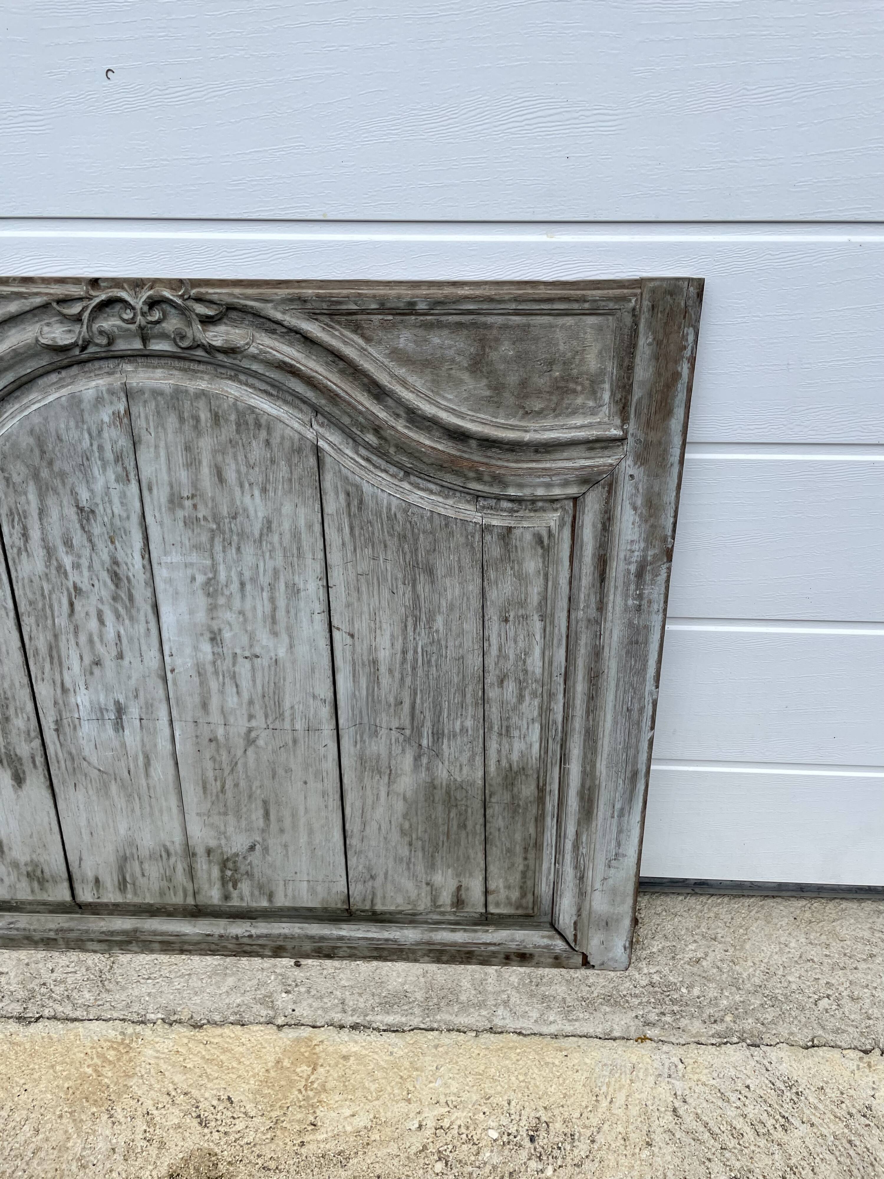 Old Door top trumeau carved wood pediment woodwork