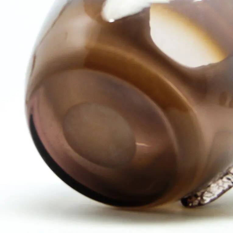 Vase, Polish modernism, purple glass, designed by J. Słuczan-Orkusz, Poland, 1970s