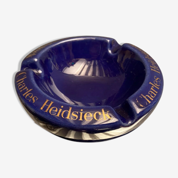 Earthenware ashtray marked Charles Heidsieck Champagne