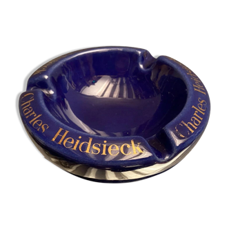 Earthenware ashtray marked Charles Heidsieck Champagne