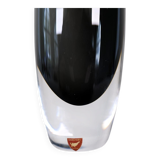 Set of 2 Mid-Century Modern vases by Nils Landberg, Orrefors, circa 1950, Sweden.