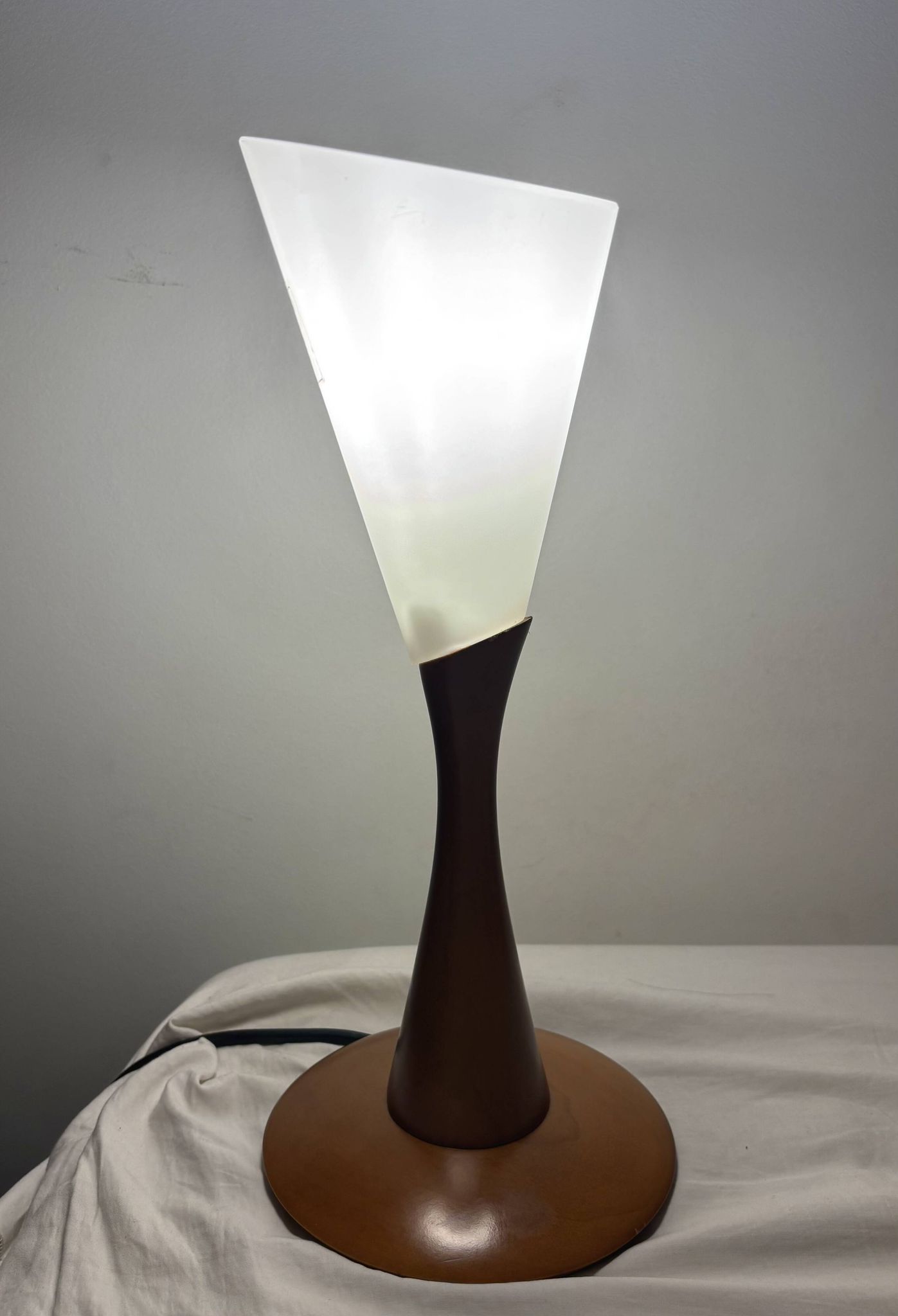 Lampe Neoggetti en verre de Murano et bois