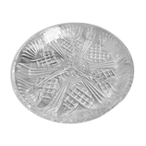 Plat de service en verre ciselé