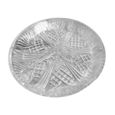 Plat de service en verre ciselé