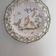 Decorative plate s6 Lallier in Moustiers with an openwork rim.