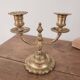 2-light brass chandelier