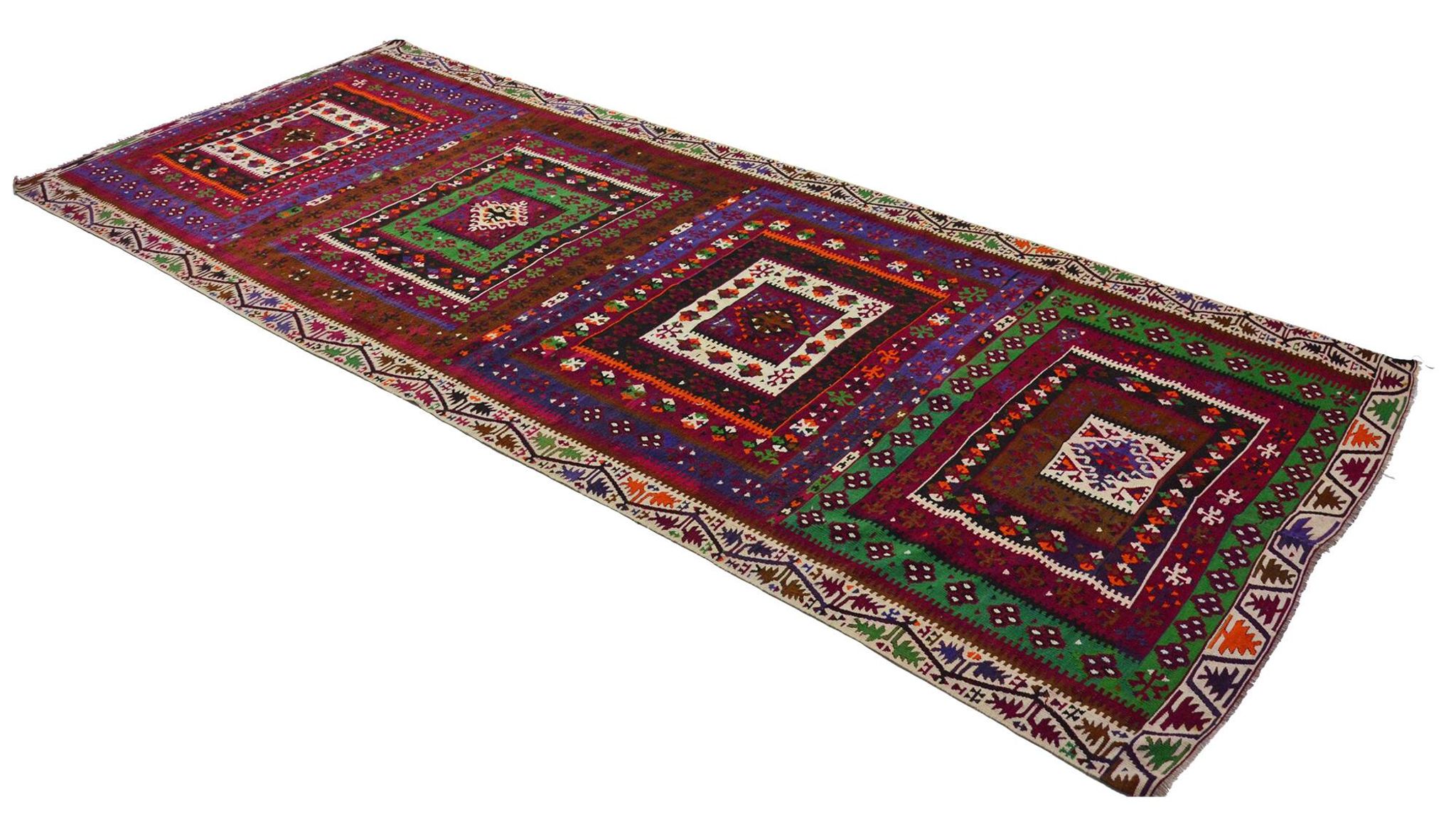 Tapis vintage fait main – Beauté et charme naturels 158 x 390 cm