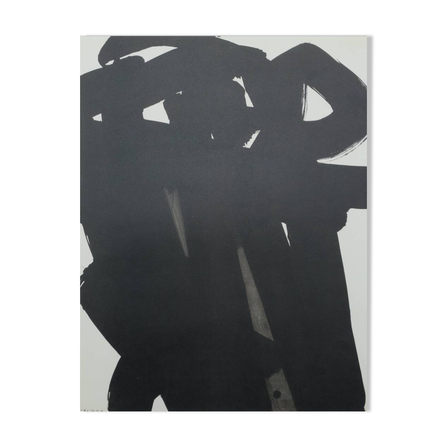 Pierre soulages: gouache, 1966 - lithograph