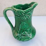 Green ceramic pitcher
