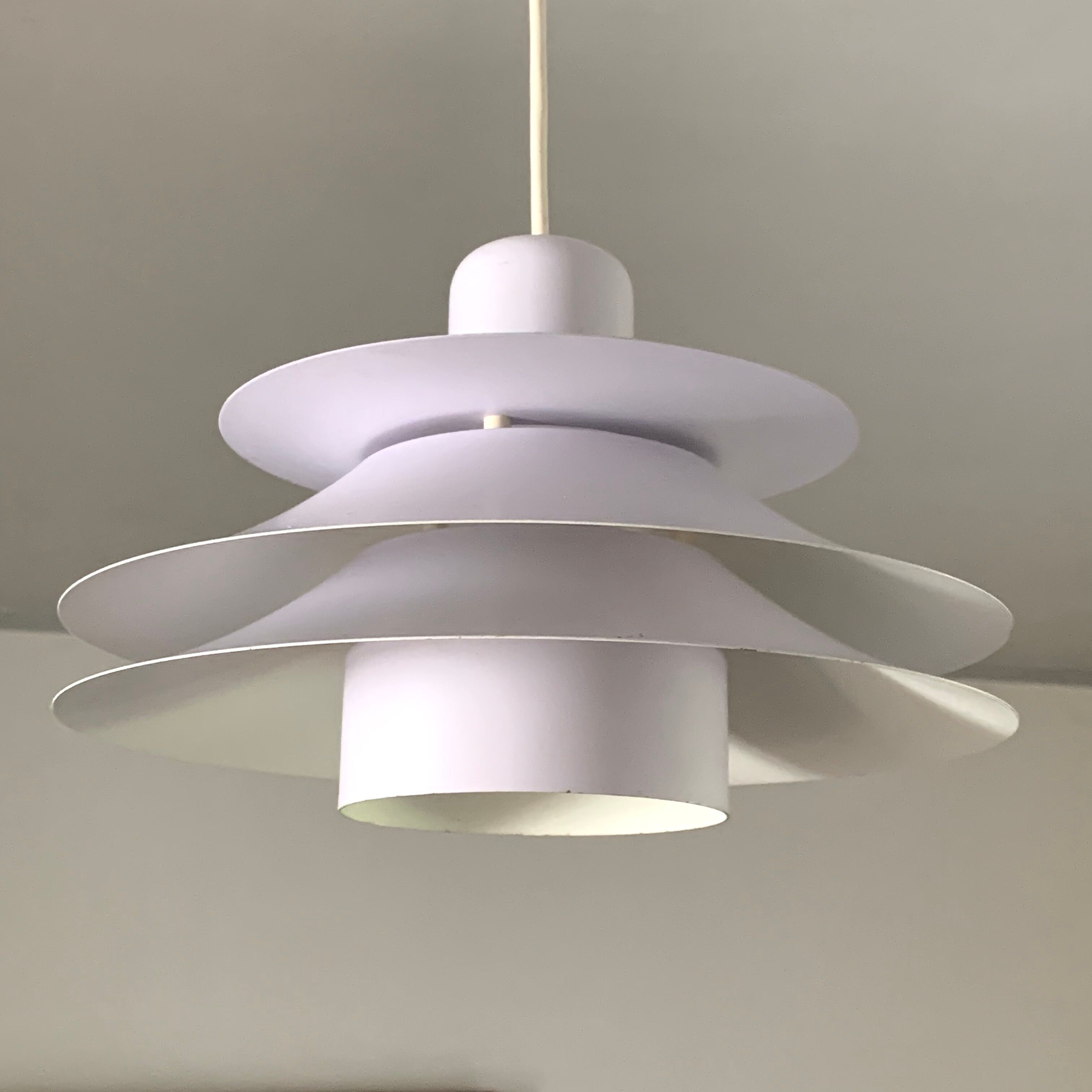 Danish vintage horn lighting metal suspension Horn Lighting