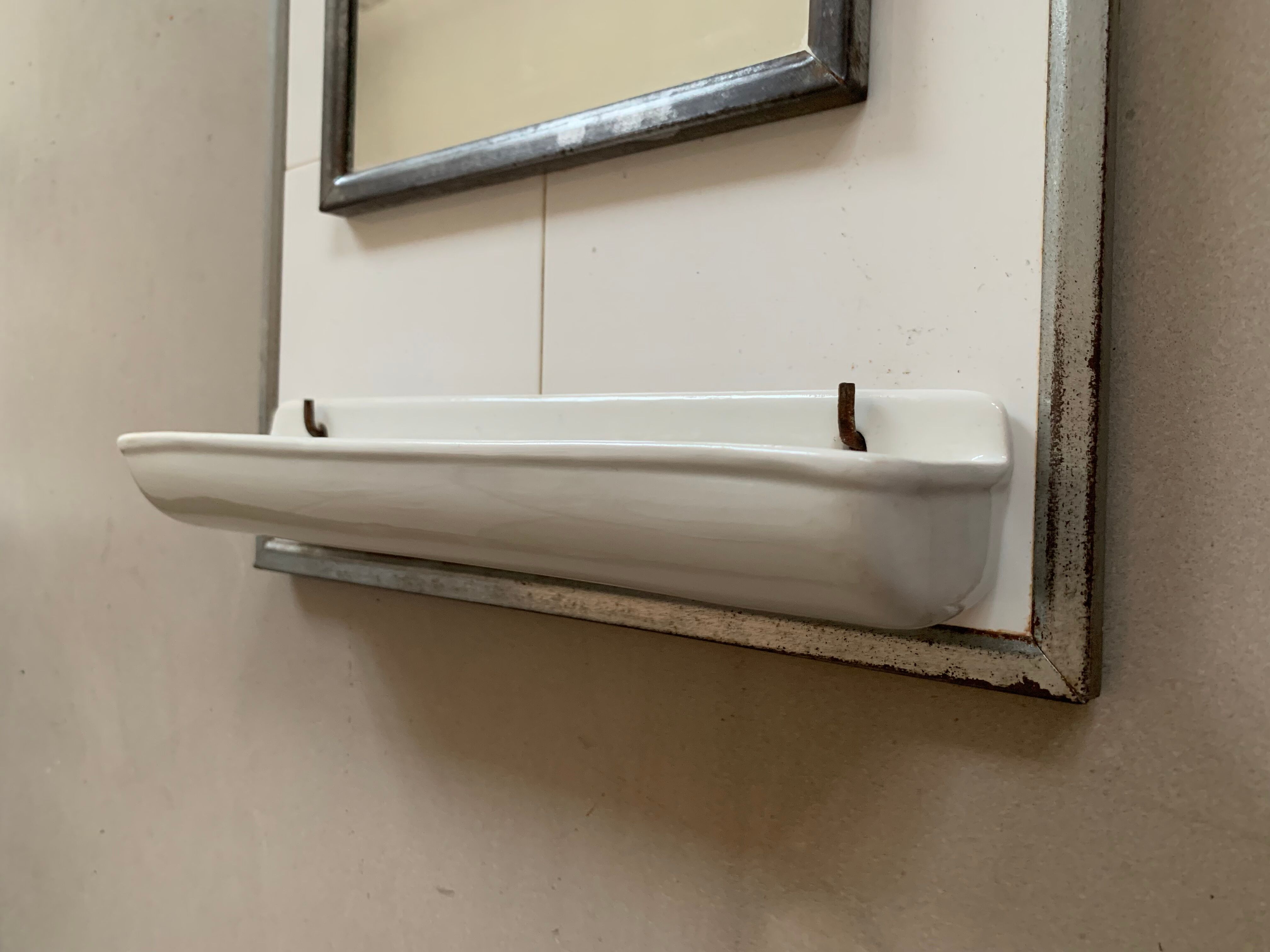 Barber mirror old tiles