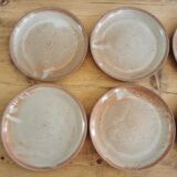 Service of 6 vintage plates in flamed stoneware