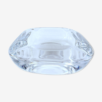 Small square ashtray vintage Crystal Vannes le Chatel
