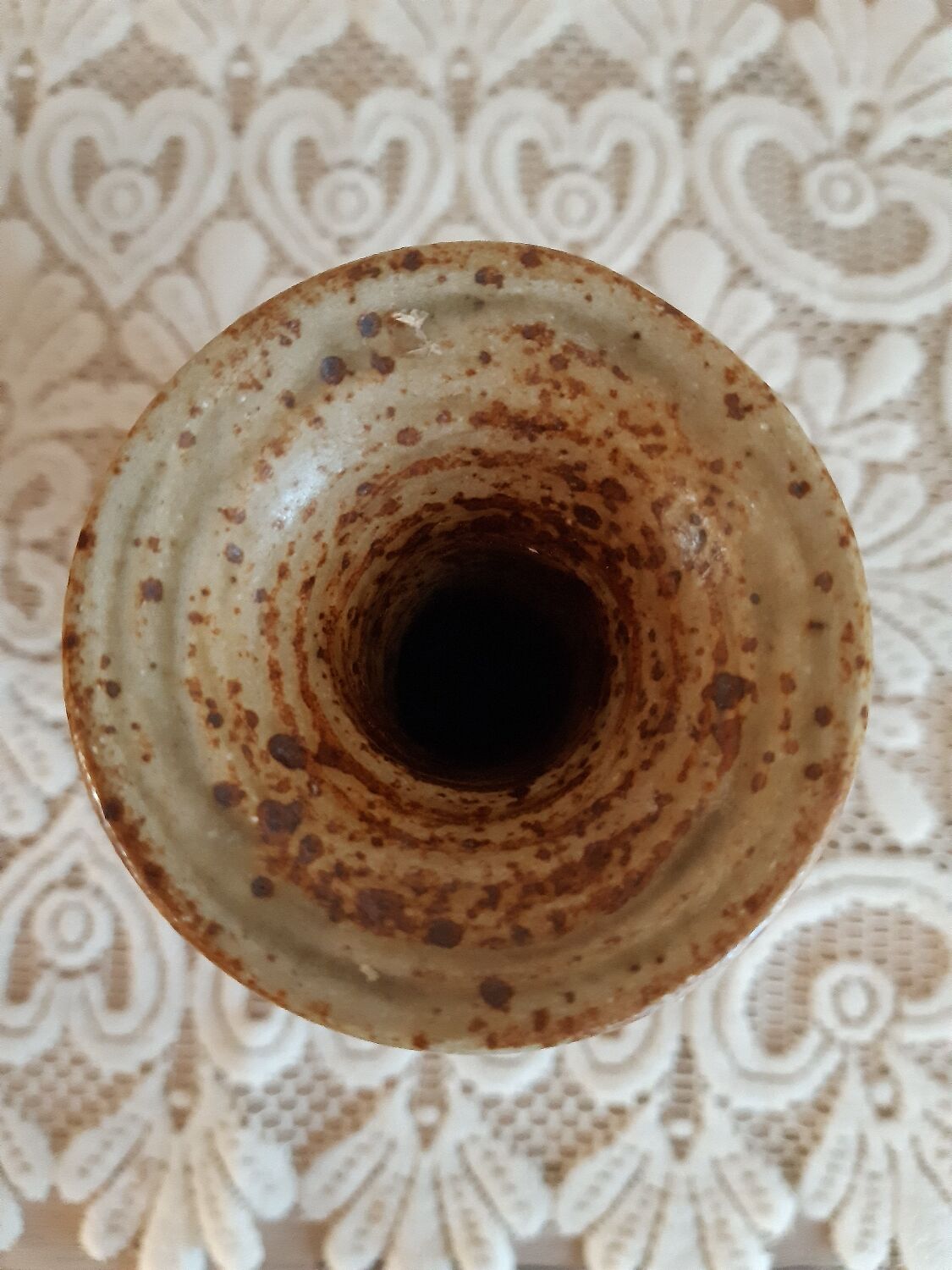 Pyrite stoneware vase