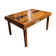 Restored art deco table in sycamore and rosewood 1.04mx1.43m +extensions l2.45m, 14 seats