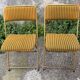 Paire de chaises en velours Lafuma » modèle "Chantazur"