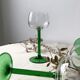 6 elegant green green white wine glasses from Alsace, brand Luminarc Verrerie D'Arques design