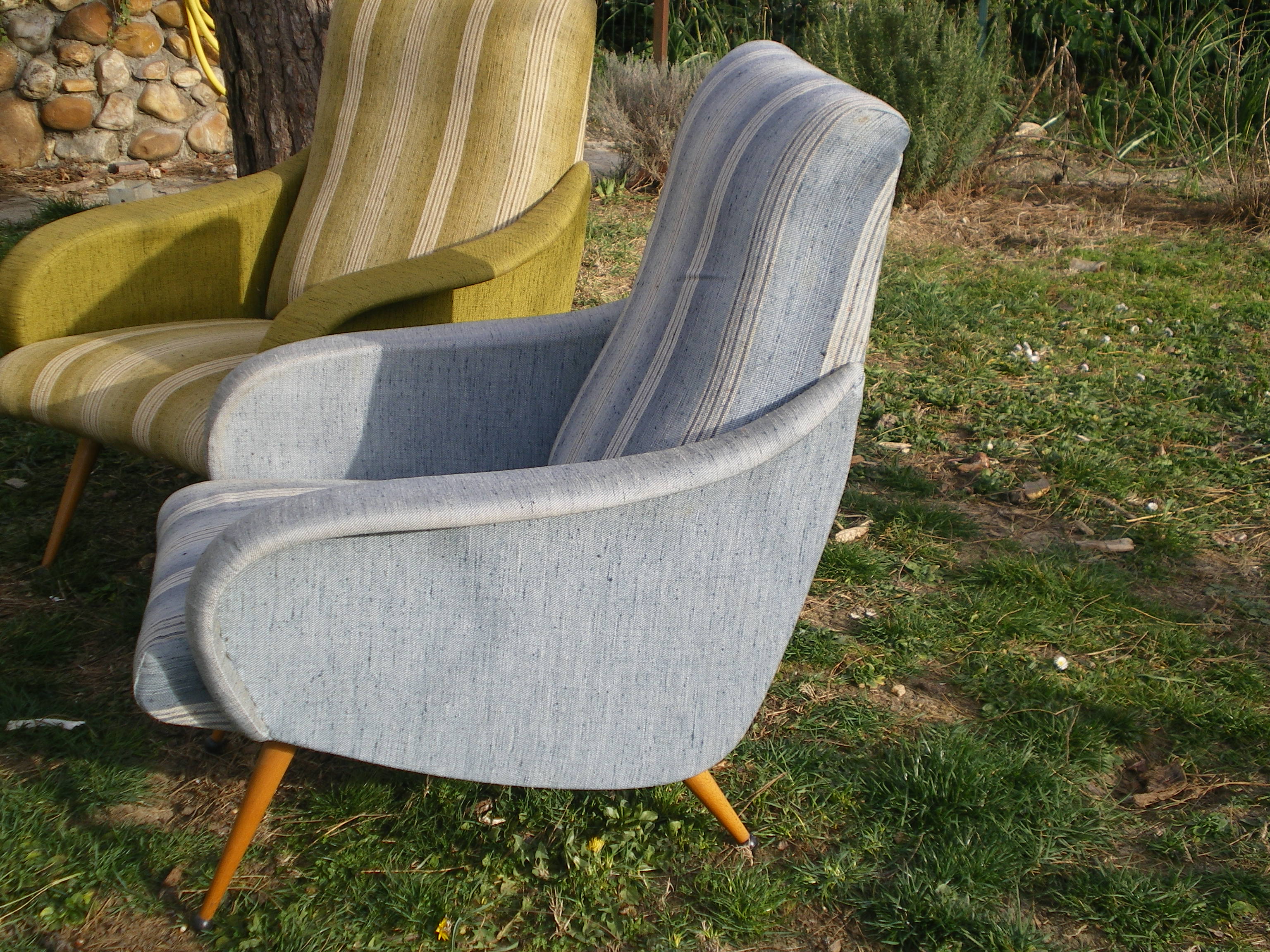 Pair of vintage armchairs, Italian design