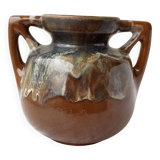 Vase grès signé