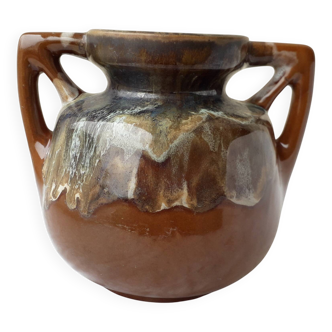 Vase grès signé