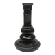 Bougeoir en céramique noire et écusson