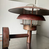 Classic danish mcm outdoor wall lamp in copper