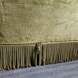 Old olive green toad bench