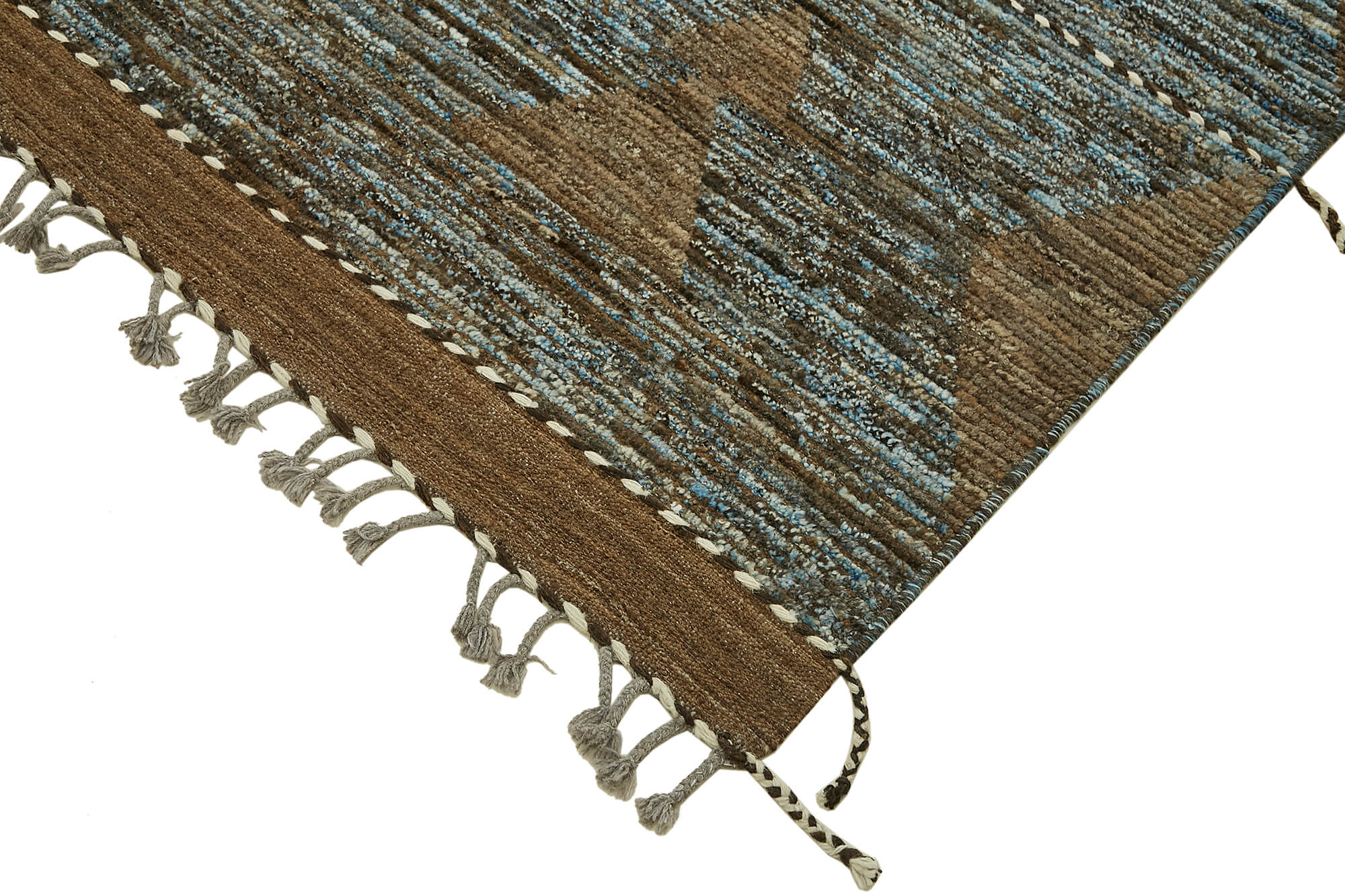 Hand-Knotted Turkish Contemporary 286 cm x 380 cm Brown Wool Carpet