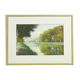 Pastel représentant un paysage au bord de l'eau par Gregory Davies