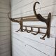 Old curved wooden coat rack