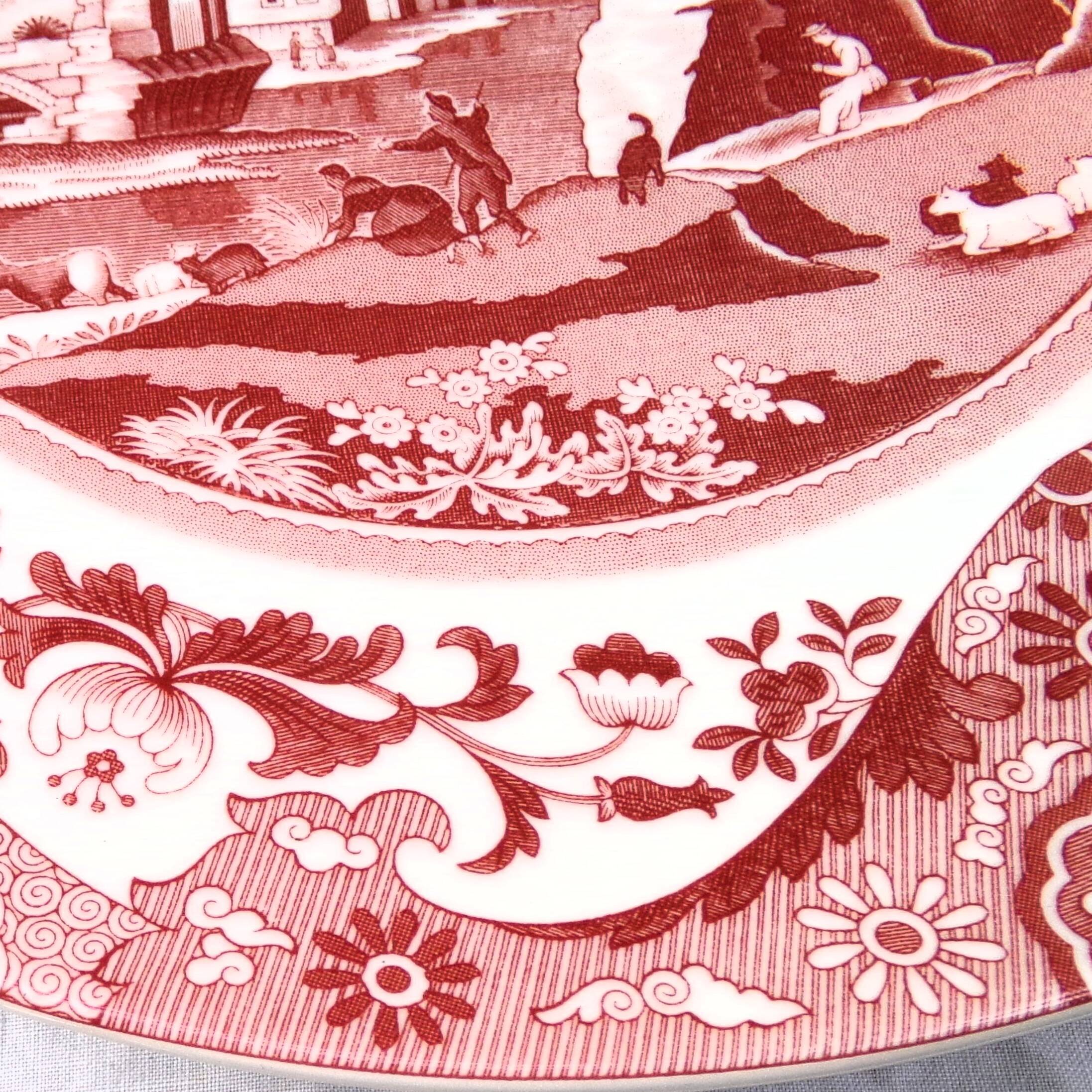 Plateau à gâteaux Cranberry Spode « Italian » Design Lavable au lave-vaisse
