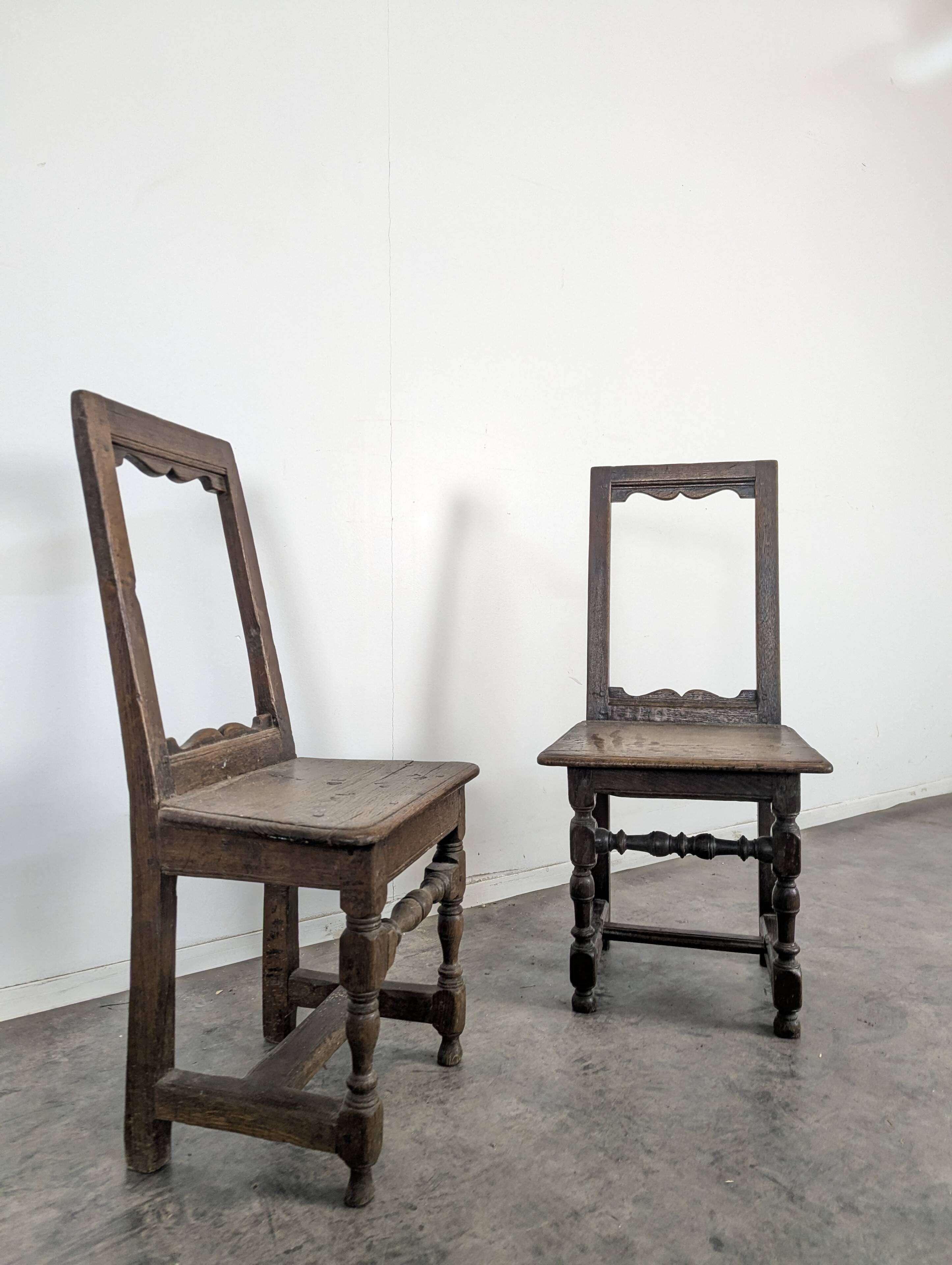 Pair of Lorraine chairs in oak