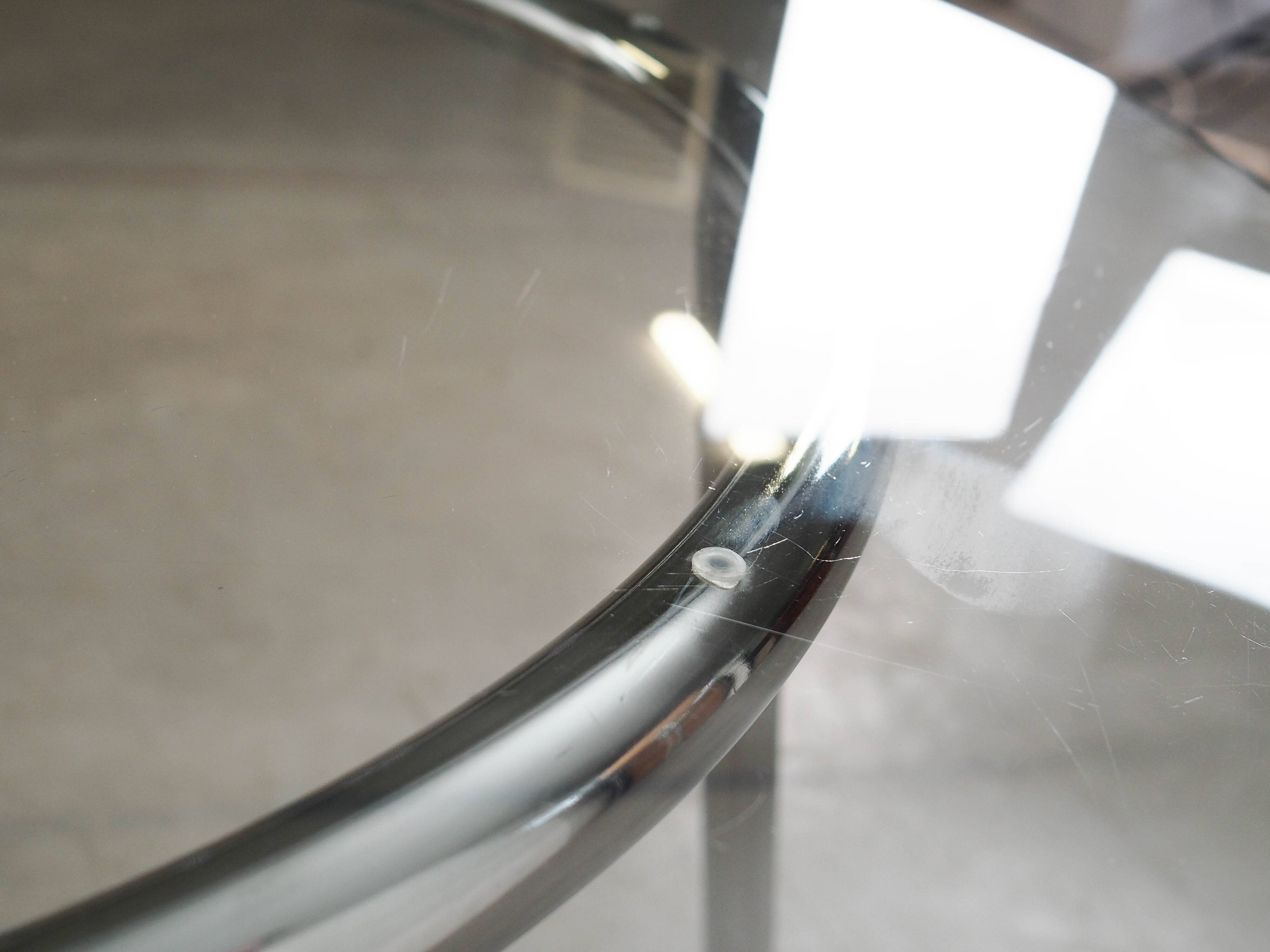 Glass table, Italian design, 1980s, made in Italy