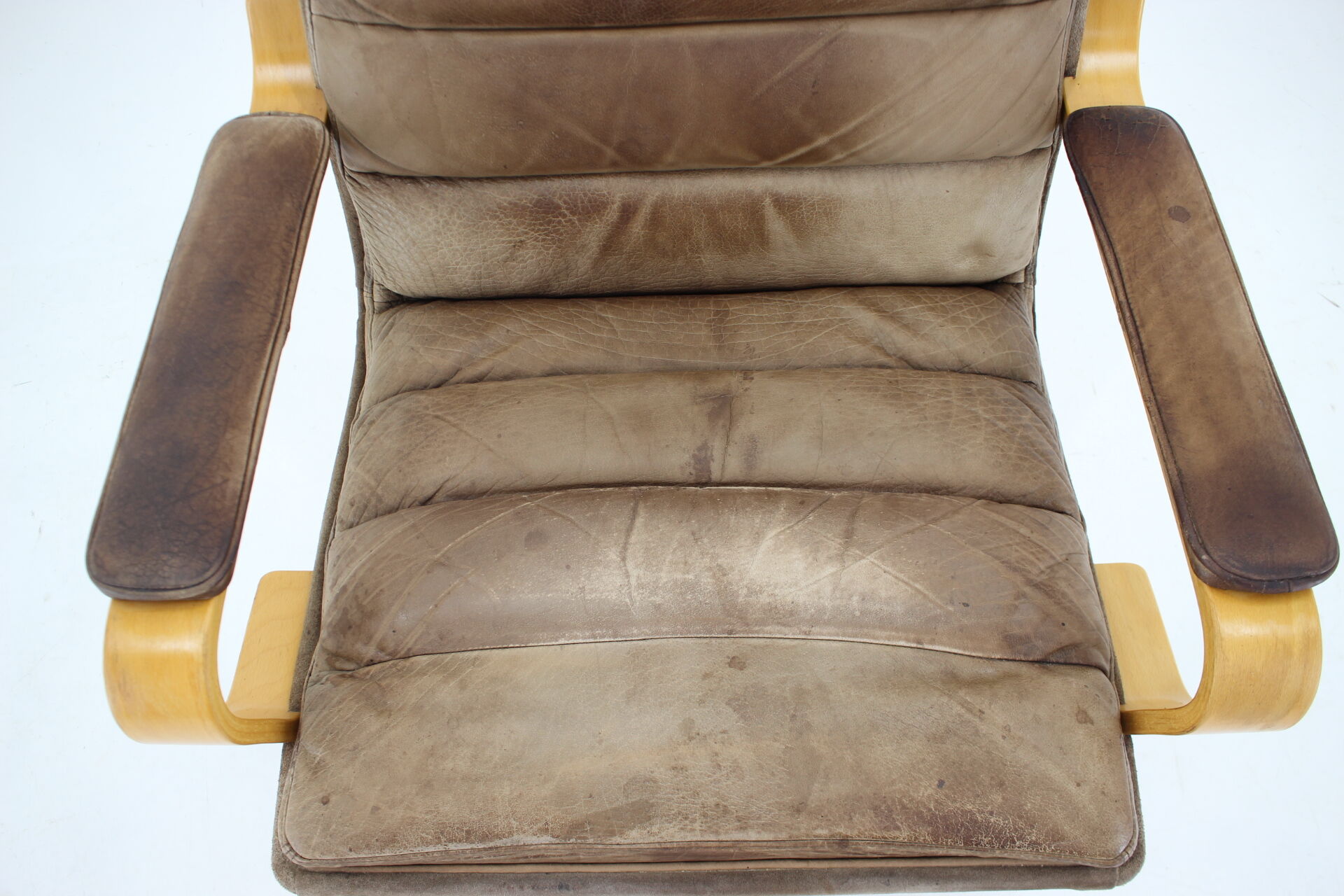 1970s Yngve Ekström "Contino" Leather Armachair,Sweden