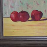 Oil on panel vintage apples