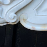 Louis XV style fireplace in Carrara marble, around 1900.