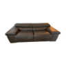 Sofa 3 places full grain leather brown - Crozatier