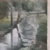 Watercolor signed-landscape